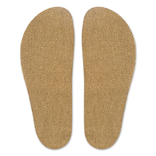 Wool Flat Shoe Insert for Sandals & Sockless Shoes, Comfortable Shoe Insoles with Sweat-Absorbent Natural Fiber & Non-Slip Silicone Grip, Wide-Cut Foot Soles for Men & Women, Brown, Size 45 - SoxsolS