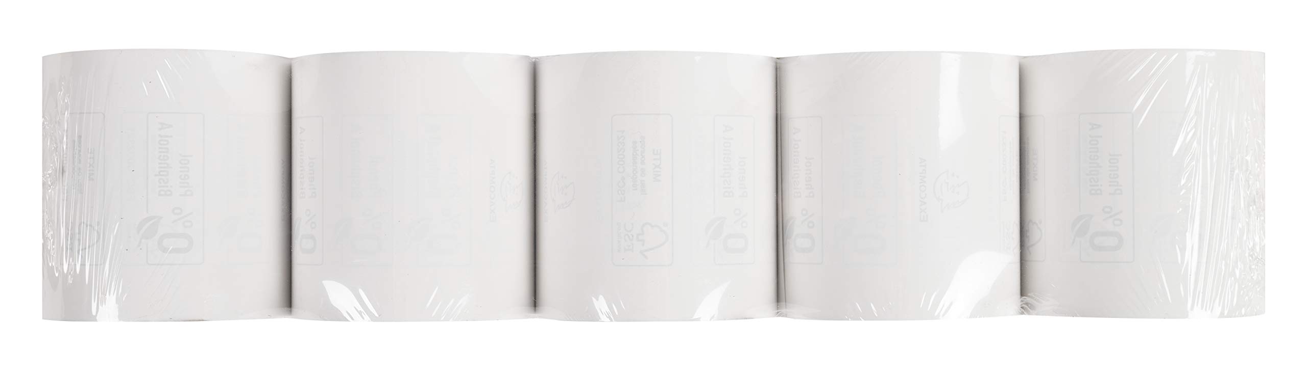 Exacompta - Réf. 43828E - Carton de 20 bobines pour tickets de caisse - largeur 80 mm x diamètre 70 mm - 1 pli thermique 48g/m² sans Phénol - Métrage (+ ou - 2m) : 72 m - Blanc