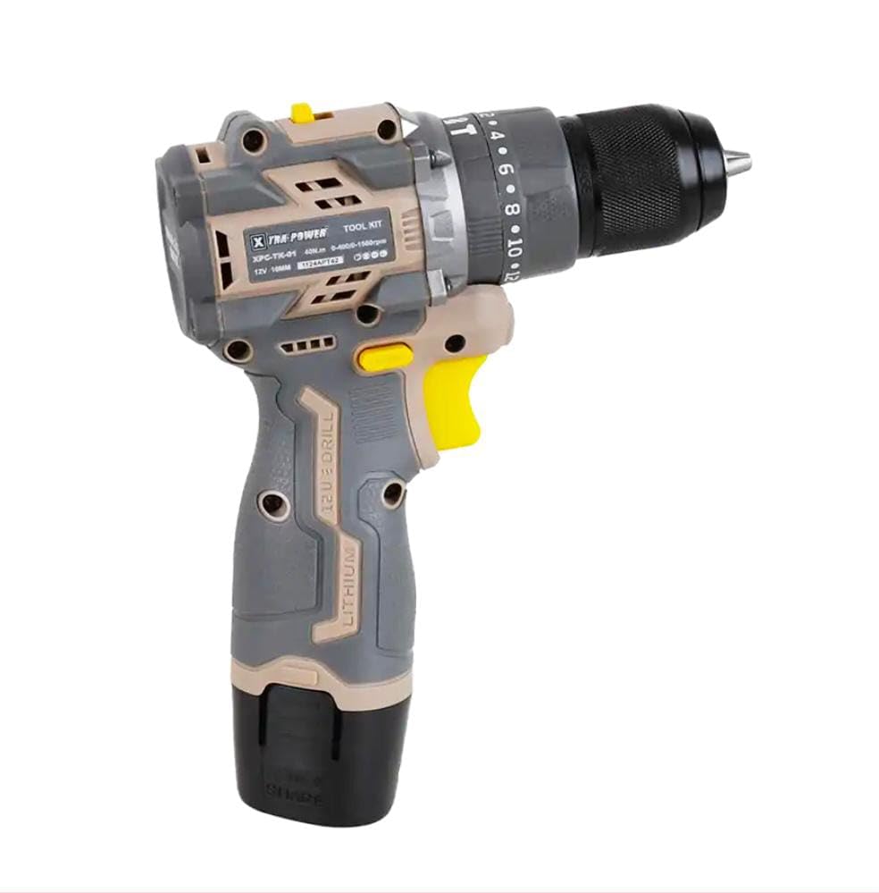 Xtra Power Cordless Impact Drill 10mm with 64 Pcs Bits