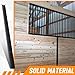 Yaocom 6 Pack 42 Inch Horse Stall Wall Channels Galvanized Steel Easy Installation Horse Stall Chew Guards Wood Protector with 60 Screws, Black