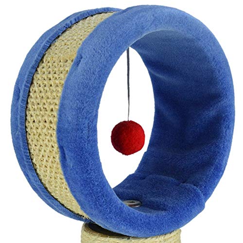 Arranhador Para Gatos Torre com Brinquedo Azul CBRN14538