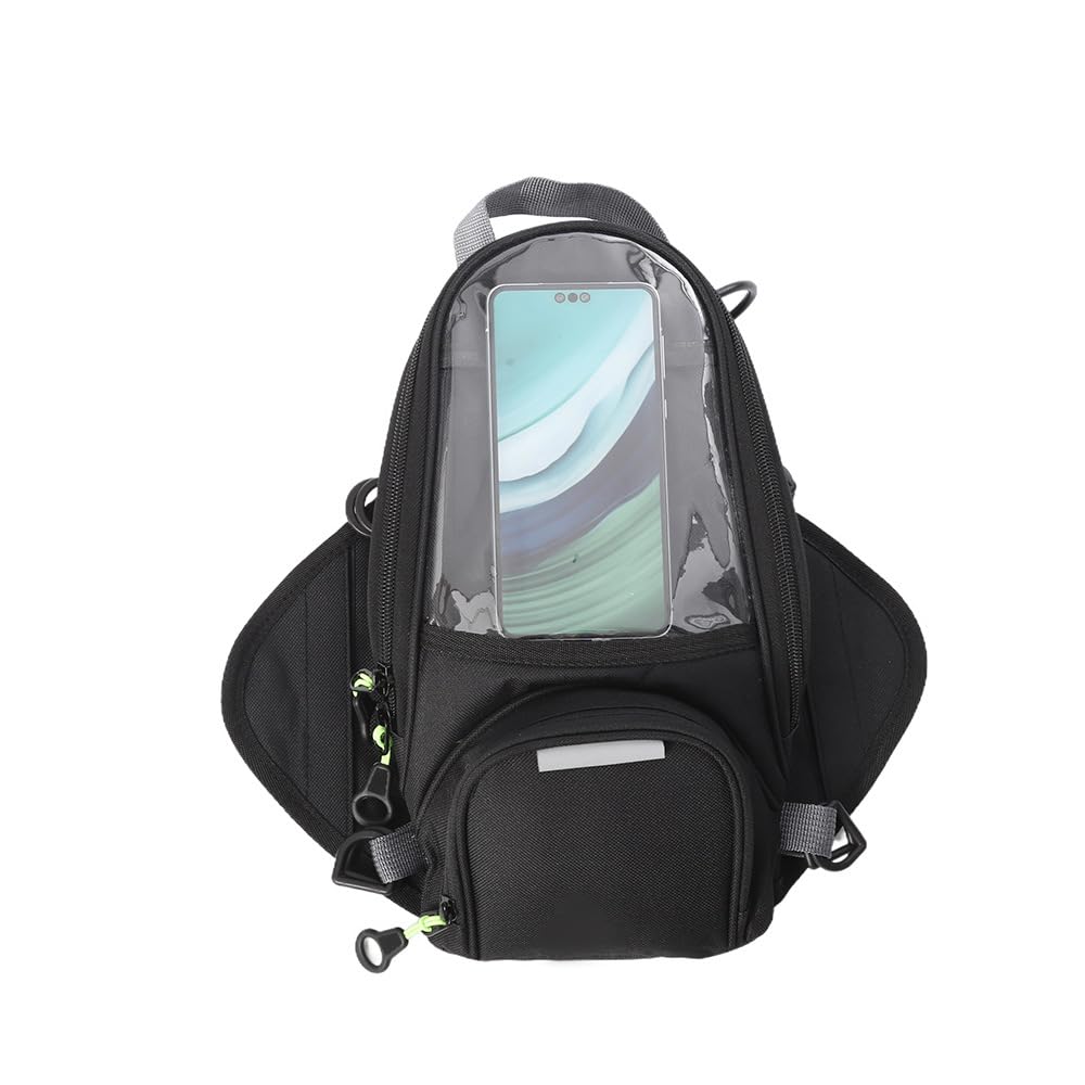 Bolsa Tanque Motor Motocicleta, Impermeable Combustible Navegación Mochila Grande, con Ventana Transparente, Accesorios