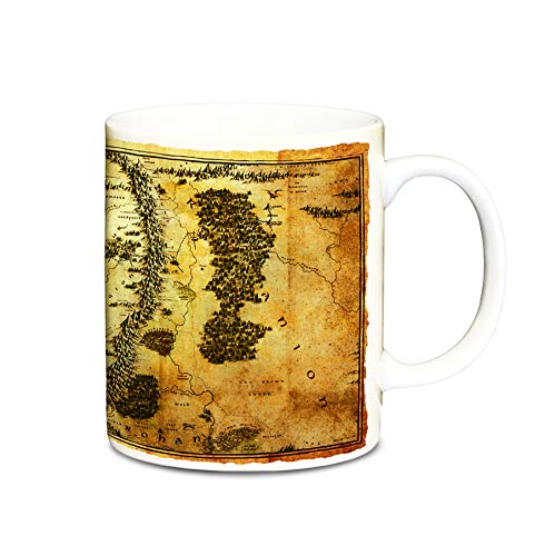 Logoshirt - El Hobbit - Tierra Media - Mapa - Taza de Porcelana - Multicolor - Diseño Original con Licencia