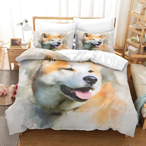 Parure de lit microfibre résistante housse couette chien fermeture éclair - 3