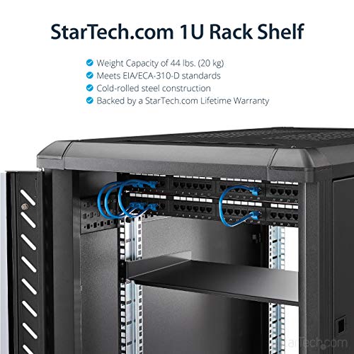1U Server Rack Shelf Universal Vented Rack Mount