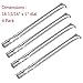 GASPRO Grill Burner Replacement for Charmglow 720-0234, 720-0036, 720-0304, Nexgrill, Kirkland, Perfect Glo, Permasteel and Others, 4-Pack 16 13/16 inch Stainless Steel BBQ Burner Tube(4-Pack)