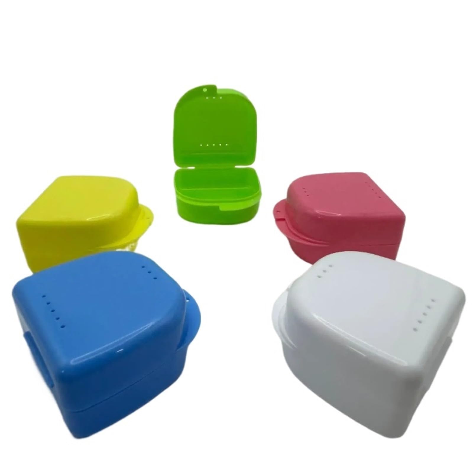 Custodia per protesi dentaria Scatola porta-dentiera da 30 pezzi, scatola porta-denti finti, ortodontici(30pcs Pink)