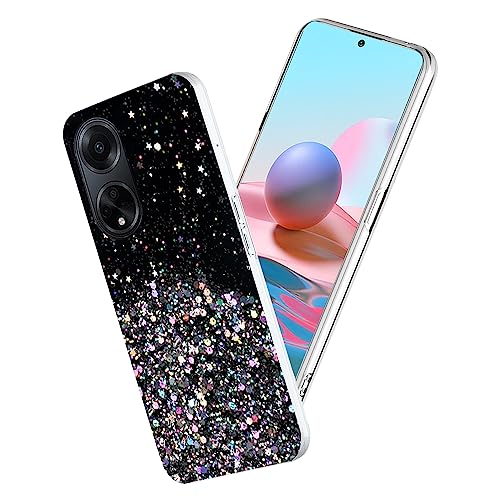 Coque Honor 90 5G paillettes noir en silicone souple