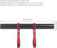 Vista 3 de BORDSTRACT Extensor de manillar doble para bicicleta, estante de extensión de manillar de aleación de aluminio, soporte de luz de mesa de código