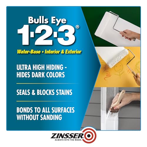 Rust-Oleum 2004 White, Bulls Eye 1-2-3 Water-Based Stain Blocking Primer/Sealer thumb #1
