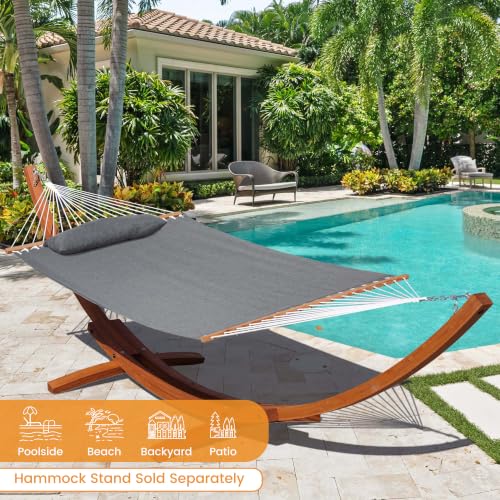 Image of Lazy Daze 12 FT Sunbrella Fabric Hammock, Non-Fading Double Outdoor Hammock