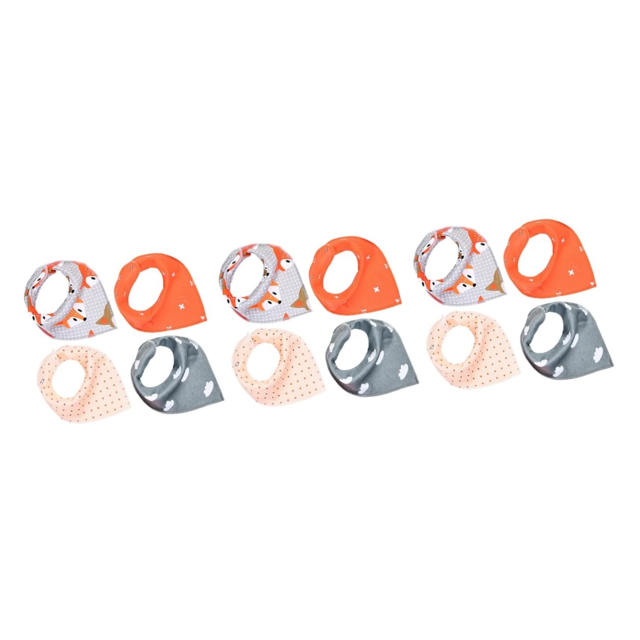 VICASKY 12piezas Baberos Bandana De Algodón Para Bebés Toallas Absorbentes Para Saliva Diseño Unisex y Estampados Modernos Perfectos Para Alimentación y Dentición