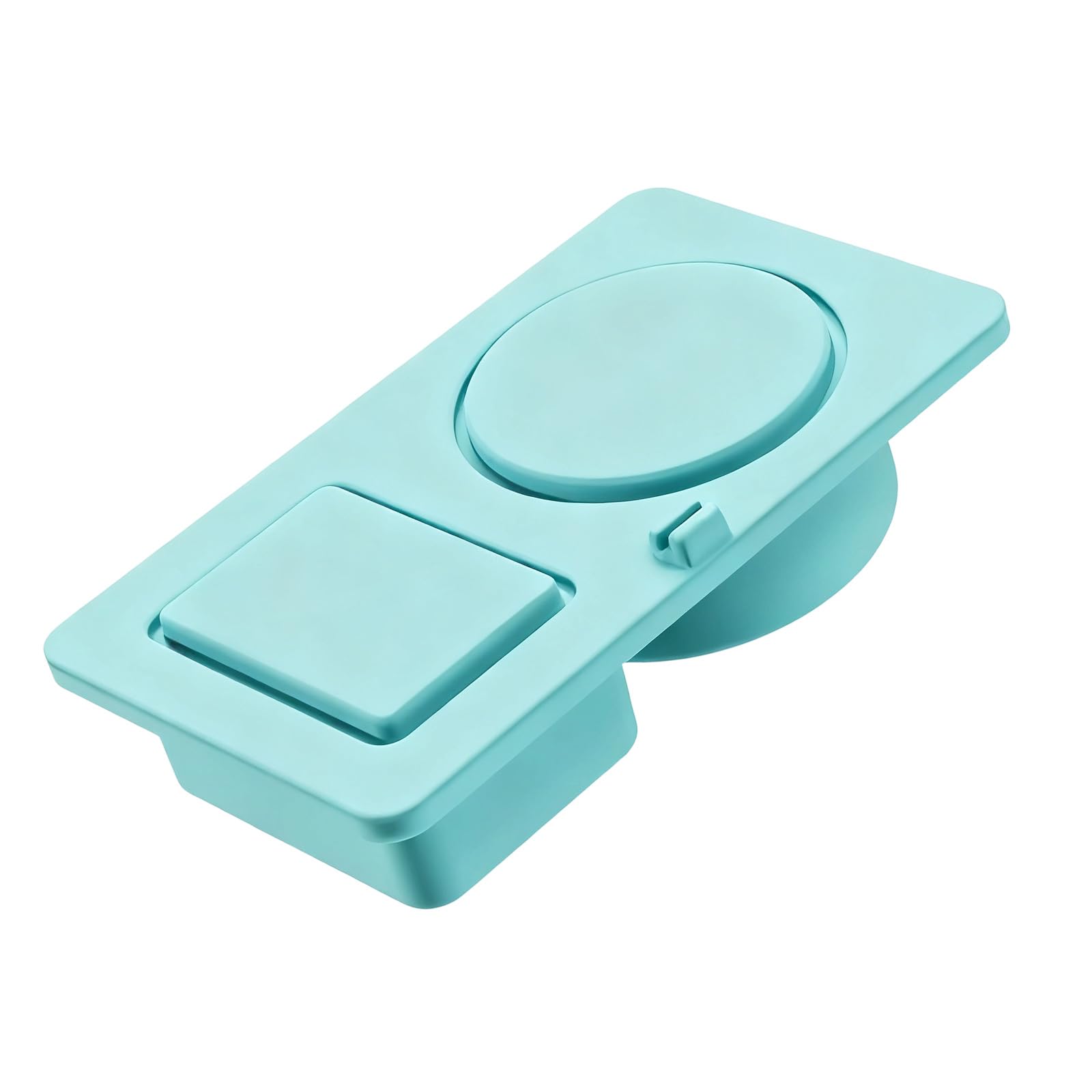 HDOYTXXM Flexible Double Chamber Sauce Container Portable Snacks Organizers Camping Lunch Case Essential Condiment Holder Silicone Double Compartment Condiment Container