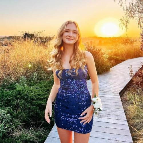 MAGGCIF Sequin Homecoming Dresses for Teens Tight Sparkly Short Prom Dress Evening Formal Party Cocktail Gowns4