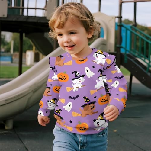 Girls Long Sleeve Sweatshirts Casual Crew Neck Pullover Sweat Shirt Home School Tops Fall Winter Clothes for Kids4