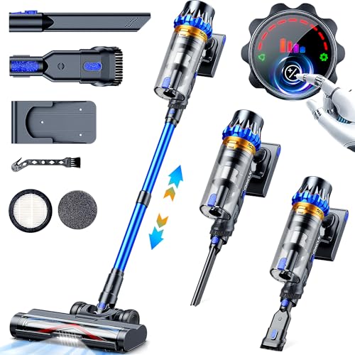 QikCln 450W 45Kpa Cordless Vacuum Cleaner, Powerful Lightweight Stick Vacuum with LED Headlights & Brushless Motor & 45 Minutes Runtime, Household Vacuum Cleaners for Home Pet Hair Carpet Hardwood