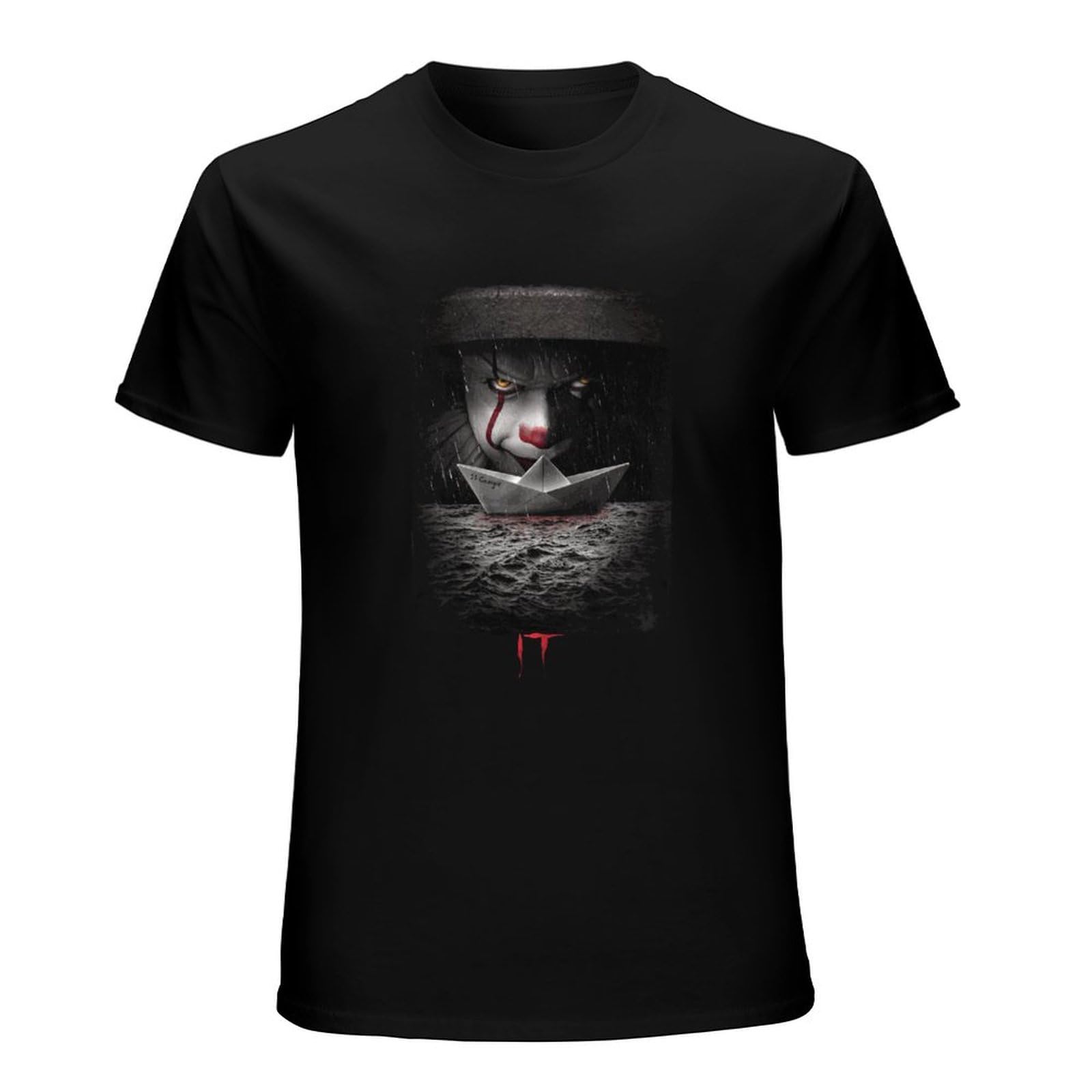 Basic diary Wb Horror It Storm Drain Vintage T Shirt Short Sleeve Funny Top Black 3XL