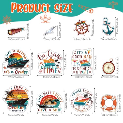 12 imanes decorativos para puerta estilo crucero miniatura 3