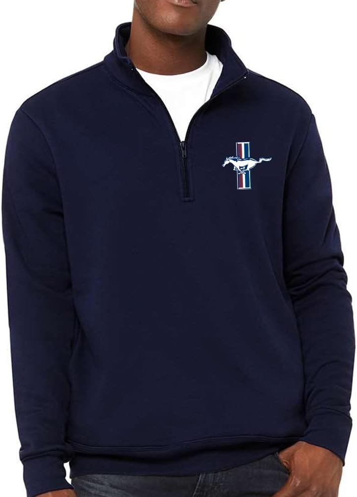 Buy Cool Shirts Ford Mustang GT 1/4 Zip Sweatshirt - No Hood