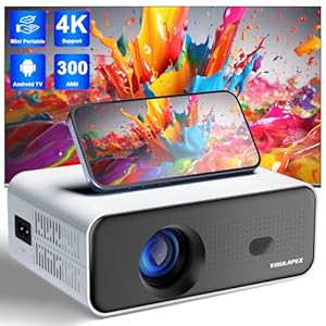 Mini Projector with WiFi and Bluetooth – 2024 Upgraded Smart Projector, Auto Keystone, Electric Focus, 4K HD Video Supported, Android 11 TV, Phone Control – Portable Home Movie Projectors for Outdoor