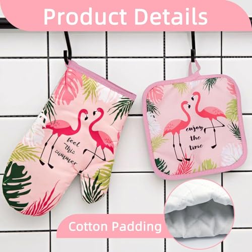 2 Flamingo-Topflappen, 2 Flamingo-Topflappen, Kochhandschuhe, Backhandschuhe, Topflappen Und Ofenhandschuhe, Flamingo-Geschenke