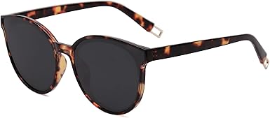 SOJOS Fashion Round Sunglasses for Women Men Oversized Vintage Shades SJ2057