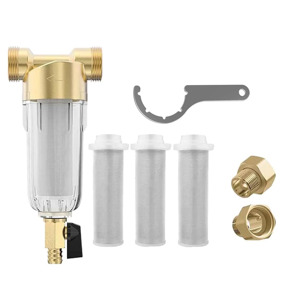 CTRLZS Sediment Filter, Reusable Spins Down Water Filter, Whole House for Well Water System