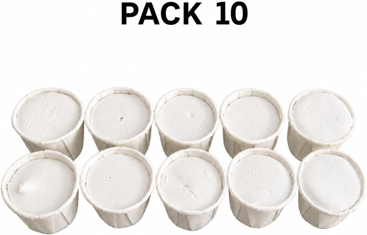 SOWELU Cascarilla - Pack of 10 Efun, White Eggshell Powder for Spiritual Cleansing, Ifa Religion Yoruba & Santeria, Protection Rituals, Altars, and Energy Cleansing