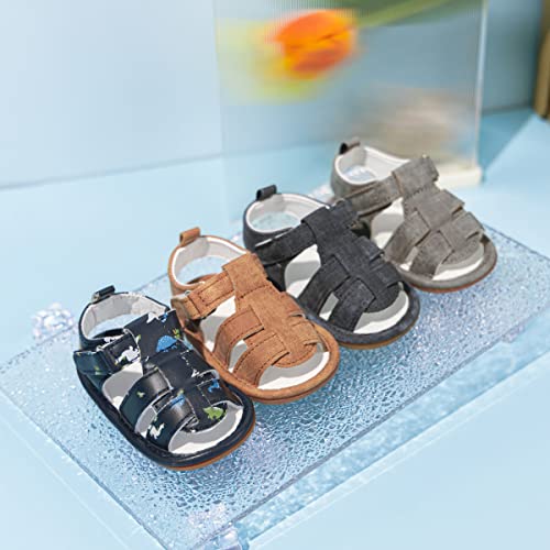 Meckior Baby Infant Boy Girl Sandals Newborn Non-Slip Soft Rubber Sole Sandals for Baby Boys Open-Toe Outdoor Casual Summer First Walkers Shoes2