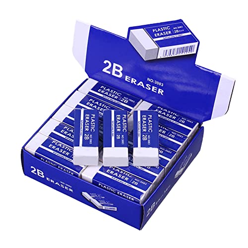 40 Stück Radiergummis 2B - Weiche Weiße Radierer  Produktbild-Vorschau 7