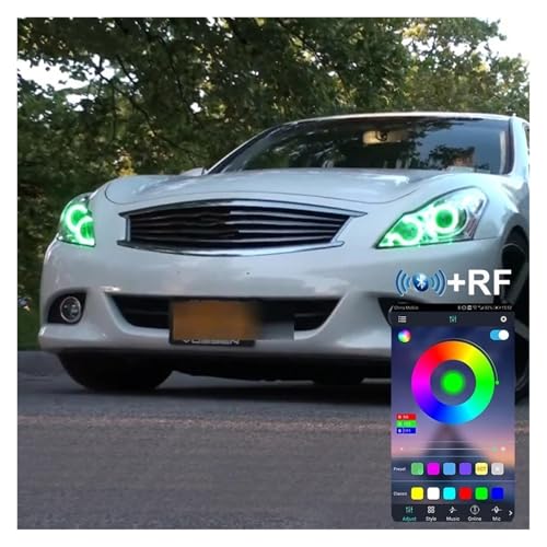 Mejora faros G35 G37 Q40 G25 con halo led RGB 2