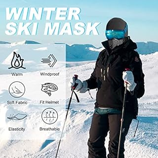 ROCKBROS Passamontagna Balaclava Traspirante Invernale Scaldacollo Caldo Antivento Antismog Filtro Carboni Attivi in Pile Uomo Donna Unisex per Ciclismo/Sci/Moto/Escursione (Modello A2 New)