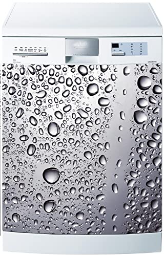 Jm-Déco Stickers Lave Vaisselle Gouttes d'eau 60x60cm 54835