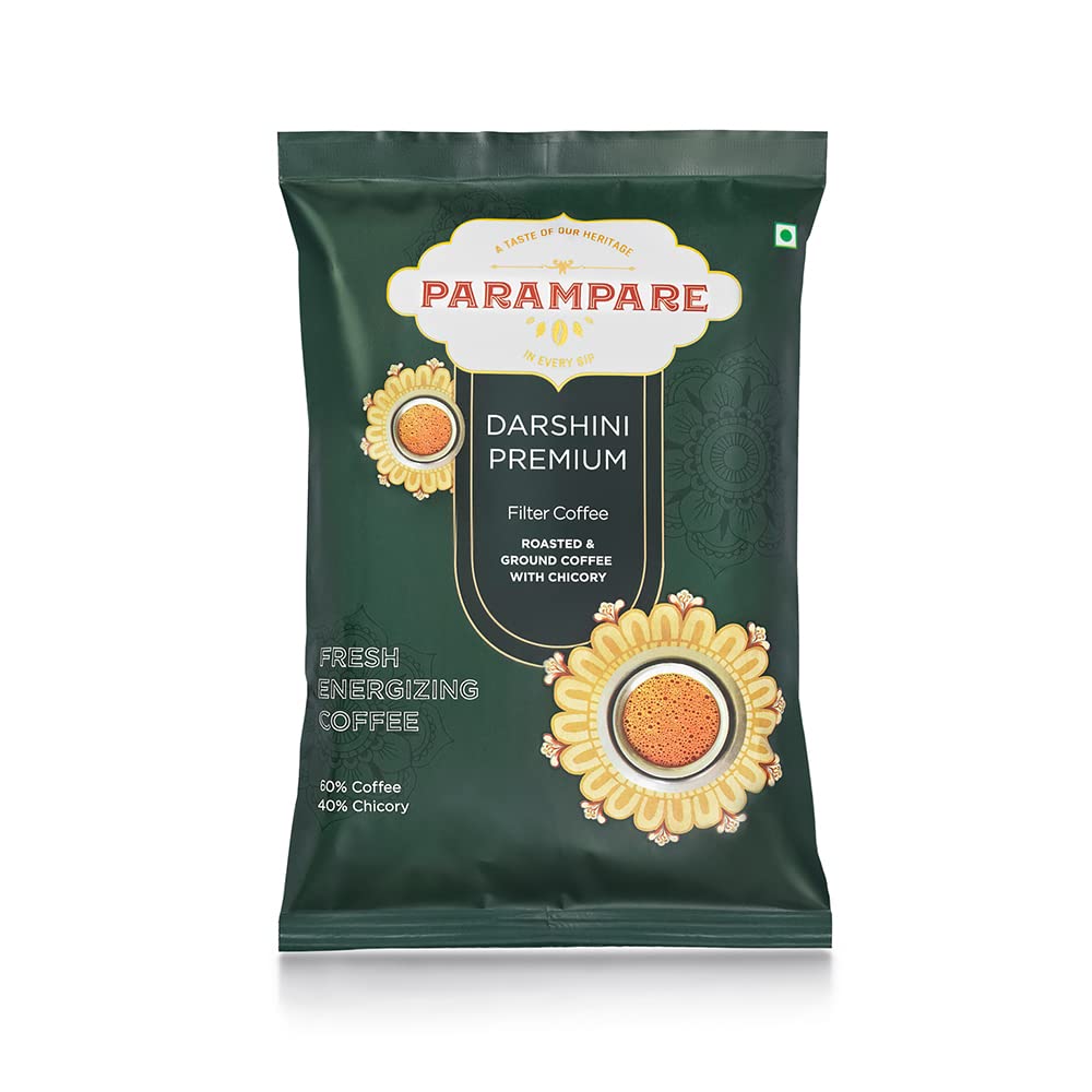 Parampare Darshani Premium Filter Coffee Powder, 60% Coffee and 40% Chicory (pack of 5), 200g (B09R4S5XNQ) Amazon Price History, Amazon Price Tracker