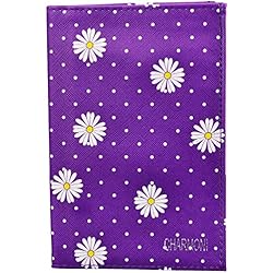 Persianas Sinteticas Charmoni - Victory - Estuche de tres persianas para papel de coche con permiso de conducir y tarjeta de color gris, 4 persianas moradas flor, talla única