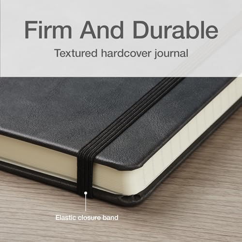 Cuaderno de escritura rayado Oxford 192 páginas y tapa dura negra para diario de escritor 6