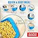 Rapid Mac Cooker | Microwave Macaroni & Cheese in 5 Minutes | Perfect for Dorm, Small Kitchen or Office | Dishwasher Safe, Microwaveable, BPA-Free | Blue, 2 Pack
