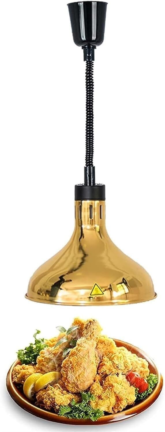 Lampe chauffante suspendue pour éliminer le problème des plats froids au passe-plat
