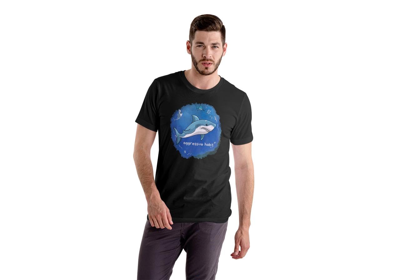 GenericCasual: Men's Half Sleeve Shark Print T- Shirt Collection