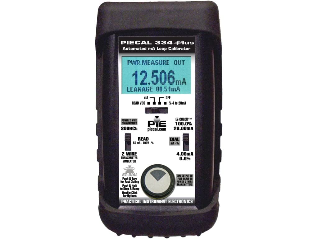 334Plus Loop Calibrator with Current Leakage Detector, Automatic Stepping and Ramping, Built-in 250 Ohm Hart Resistor, 4-20 mA