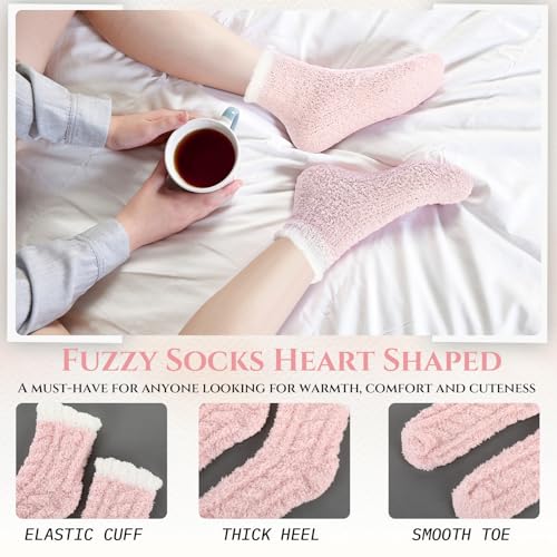 3 Pcs Fluffy Fuzzy Socks for Women Cozy Fuzzy Winter Warm Slipper Socks Soft Plush Sleeping Gifts4