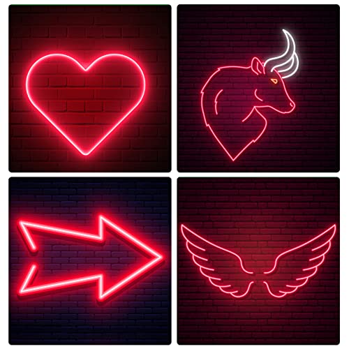 Image of Neon Rope Lights, 16.4ft Rope Lights with Dimmable Remote and Adapter, Waterproof Flexible Smart Led Strip Lights for Bedroom, Super Bright, DIY Neon Sign, Indoors Outdoors Wall Decor, Red