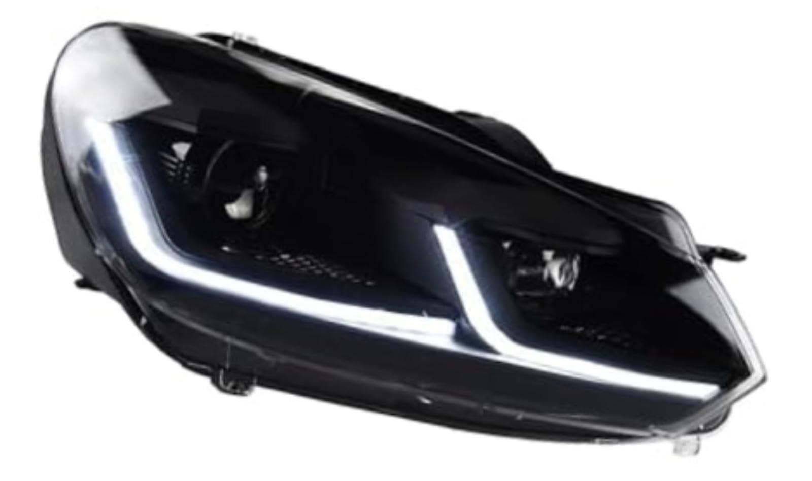 Dla Vw, dla Golf 6 2009-2012 reflektor samochodowy reflektor Drl sygnał Hid Bi Auto przedni reflektor włącz światło Wskaźnik lusterka bocznego (All LED Red (All LED Red Right Drive)