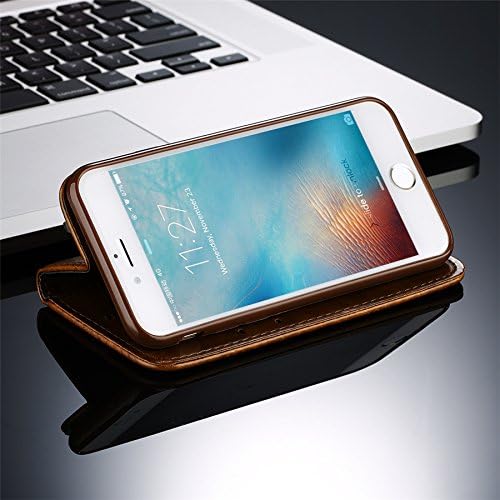 MIIA Wallet Cases - Leather Flip Phone Case for iPhone X 6 6s 7 8 Plus 5 5s for iPhone X Xr Xs Max Retro Card Slot Phone Case Full Cover - for iPhone XR_red - Clip Women Arm Blocking Dress Guess