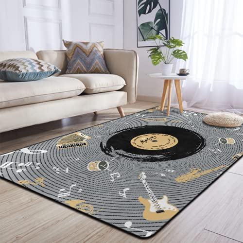 Tapete Decorativo Vintage Notas Musicales 5'x7'