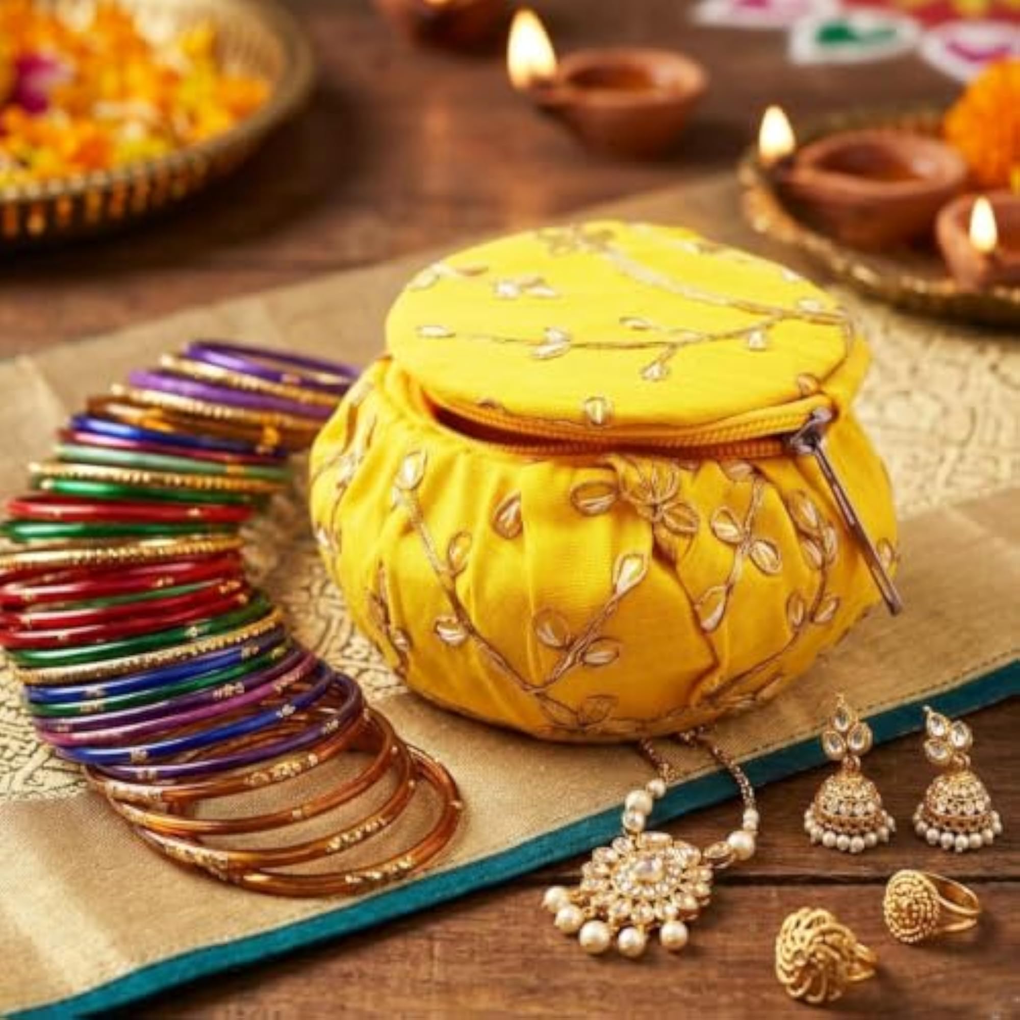 Bangle Storage Box Pack of 2, Multi Designed