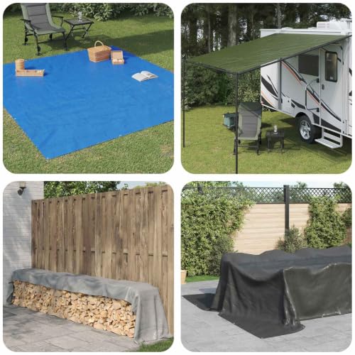 Lona para muebles de jardín y camping impermeable 6x6 m verde 3