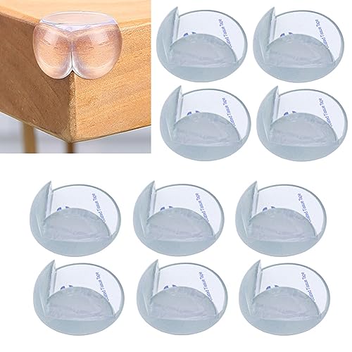 Image of Corner Guards for Furniture -Sdjdhej 20Pcs Clear Baby Proof Table Edge Corner Protectors Soft Silicone Bumper Strip with Clear Edge Bumpers Guard for Baby, Kids, Fireplace, Countertop (semi Circular)