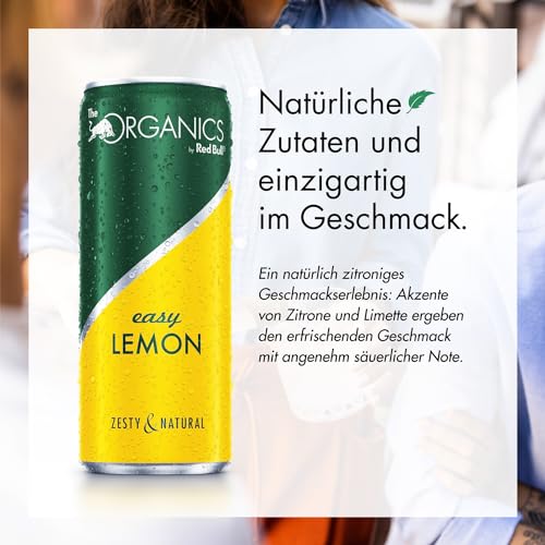 Organics by Red Bull Easy Lemon 330ml - 24er Palette Dosen - Bio Getränk 100% natürliche Zutaten, EINWEG (24 x 330 ml)