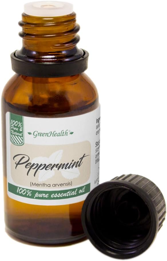 GreenHealth Peppermint Essential Oil – 15 ml – 100% Pure & Undiluted – Strong Menthol Aroma – Therapeutic Grade – Steam-Distilled – for Diffusers, Cleaning, DIY image 2